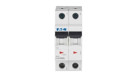 Eaton PLSM-D40/2 40A DP D Curve MCB 242432