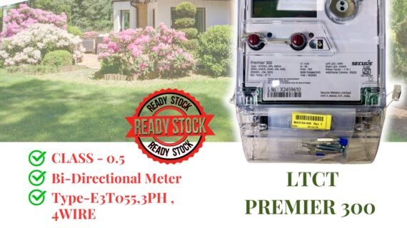 DHBVN LTCT Premier300, 3 Phase Energy Meter CL-0.5s Solar Net Meter -/5A,(For DHBVN Haryana Specs)