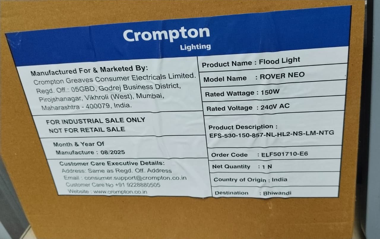 Crompton 150w led flood light Rover Neo