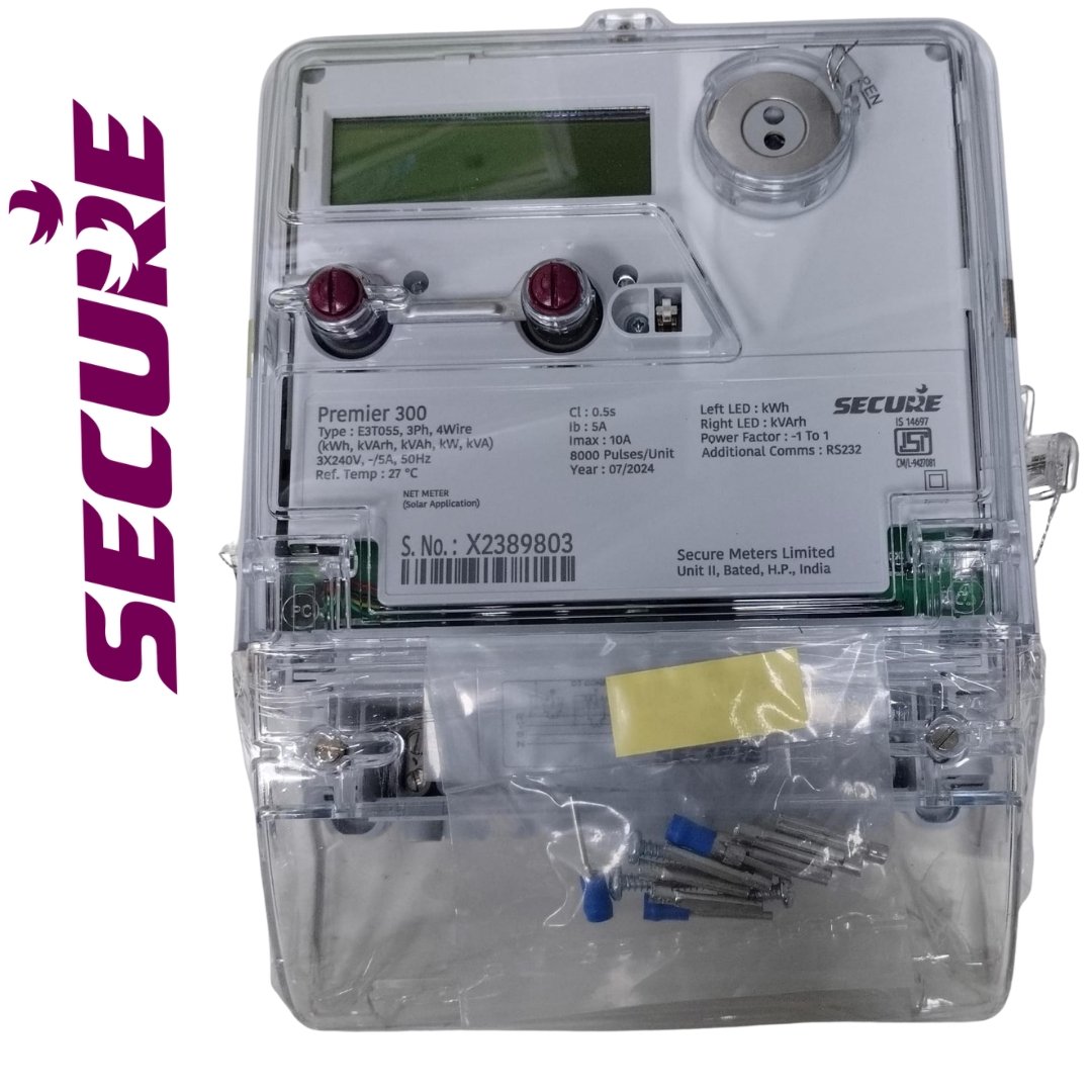 Secure Premier 300 Three Phase Ltct Solar Net Energy Meter Up-Approved Secure Premier 300 Three Phase Ltct Solar Net Energy Meter Up-Approved