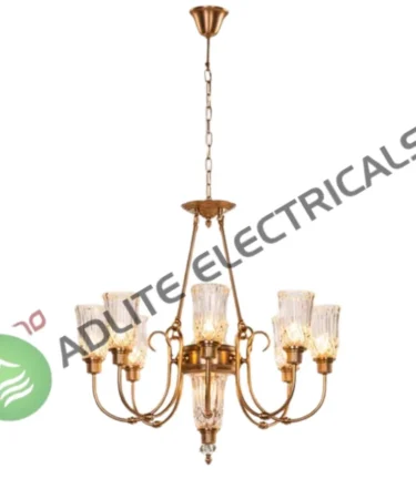 Bellamy Gold Clear Glass Chandelier