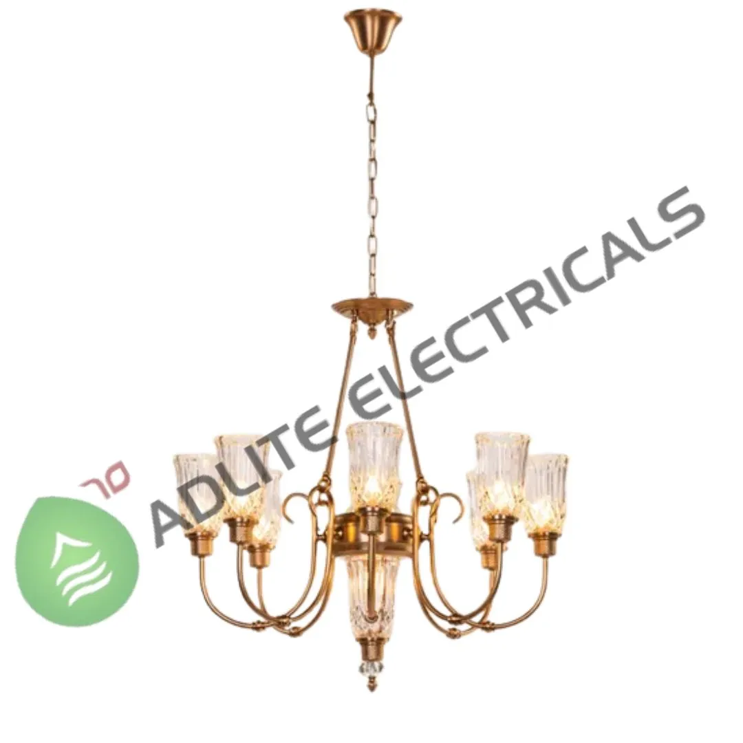 Bellamy Gold Clear Glass Chandelier Bellamy Gold Clear Glass Chandelier