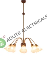 Nerina Gold & White Frosted Glass Chandelier