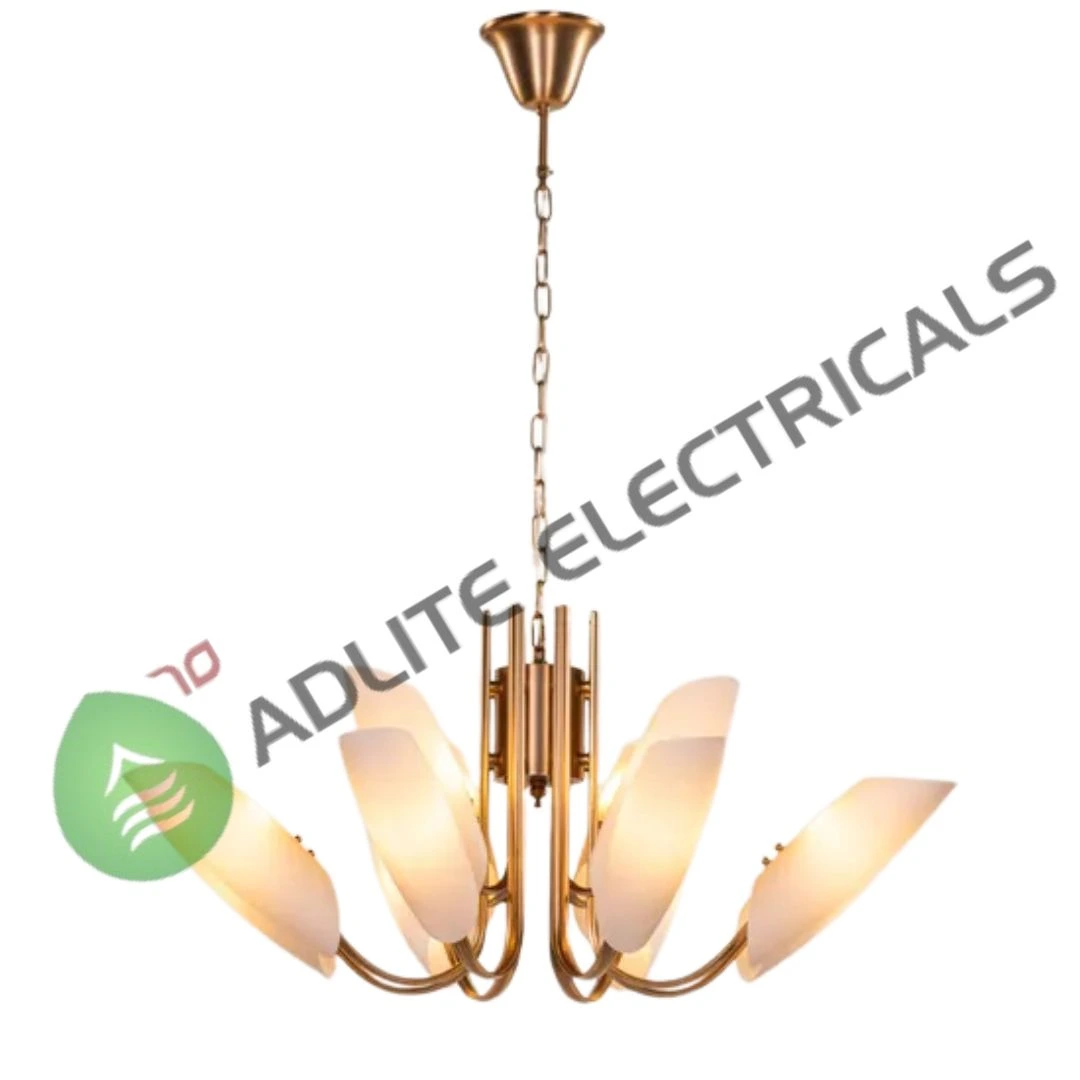Silvana Large & Gold & White Frosted Glass Chandelier Silvana Large & Gold & White Frosted Glass Chandelier