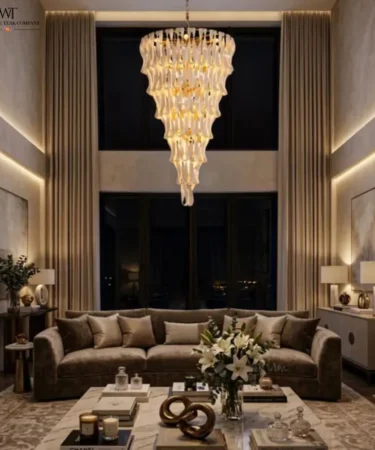 Ceramic Double Height Chandelier