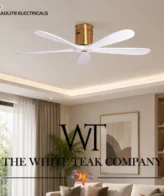 Carmel White & Gold 5-Blade Designer Ceiling Fan