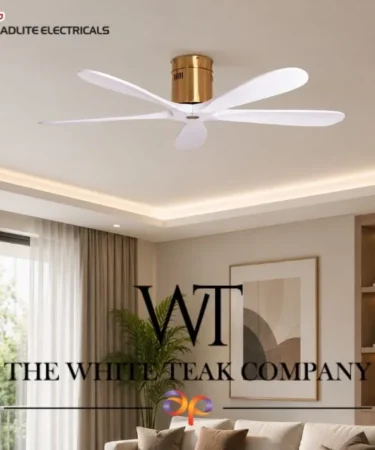 Carmel White & Gold 5-Blade Designer Ceiling Fan