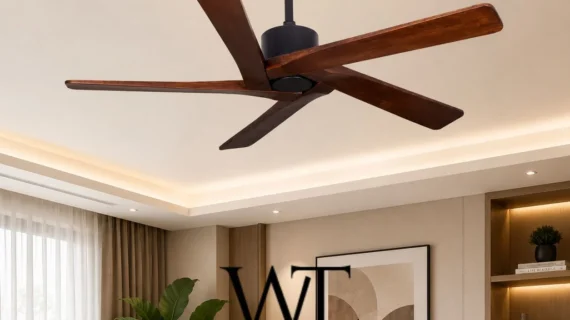 Kensington Solid Wood Designer Ceiling Fan