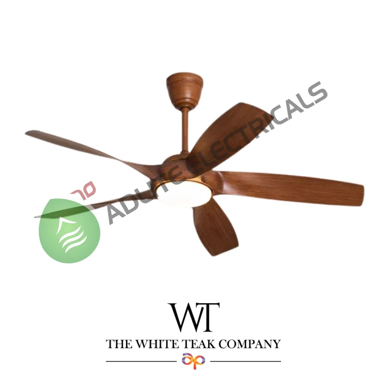Redwood City Designer LED Ceiling Fan (WhiteTeak by Asian Paints)
