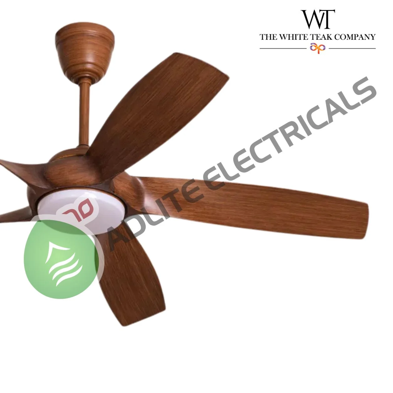 Redwood City Designer LED Ceiling Fan (WhiteTeak by Asian Paints)