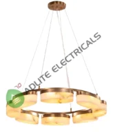 Cherish The Day Gold & Alabaster Chandelier
