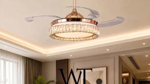 Through The Fire Crystal Chandelier Ceiling Fan (9)